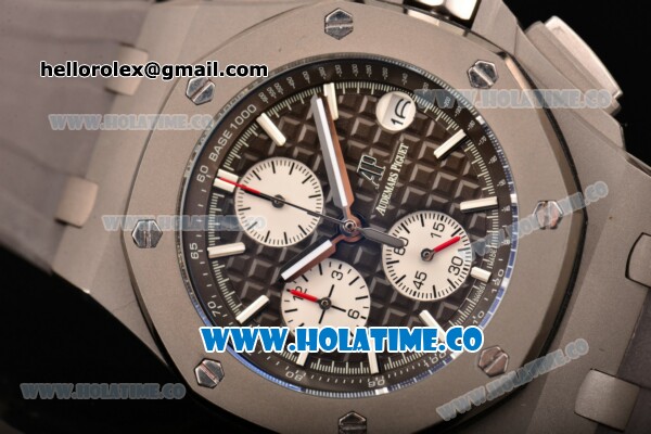 Audemars Piguet Royal Oak Offshore Chrono Miyota Quartz Steel Case with Coffee Dial and White Stick Markers (EF) - Click Image to Close